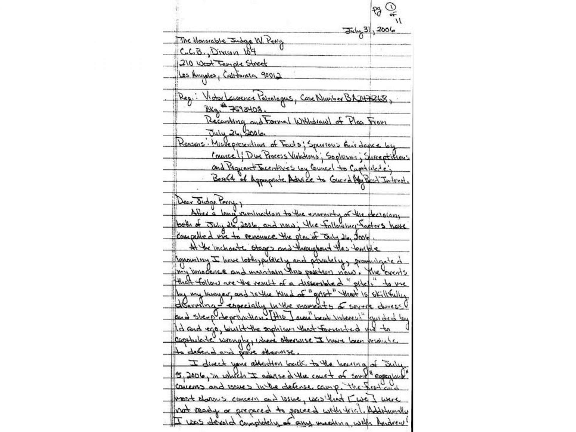 The letter was written by Victor Paleologus (Image via NBC News)